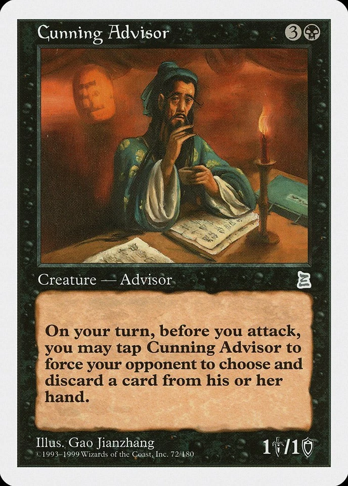 Cunning Advisor Portal Three Kingdoms HEAVILY PLD Black Uncommon CARD ABUGames - Image 1 of 1