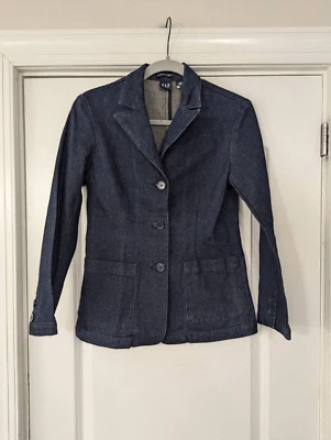 Blazer vaquero vintage GAP para mujer talla XS lavado oscuro años 90 Y2K carrera ajustado preppy Foto 1 de 4
