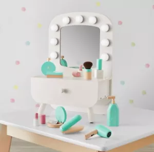 Member's Mark Kid's Tabletop Vanity Mid-Century Modern LED Mirror Ages 3 To 9 - Picture 1 of 5