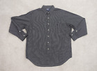 Polo Ralph Lauren Shirt Adult XL Black Marlowe Check Plaid Button Up Men's