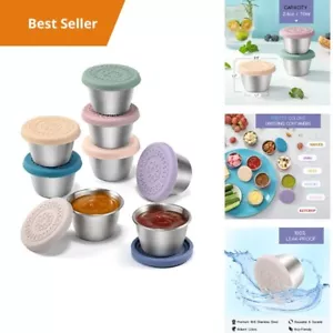 8pc Reusable Stainless Steel Containers with Lids, Leakproof Food Storage, Bento - Picture 1 of 6