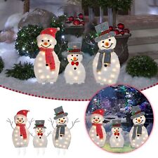 Garden Outdoor Christmas Decorations Plastic Christmas Snowman Family Christmas