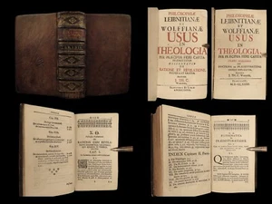 1733 1ed Philosophy of Gottfried LEIBNIZ & Christian Wolff Israel Gottlieb Canz - Picture 1 of 21