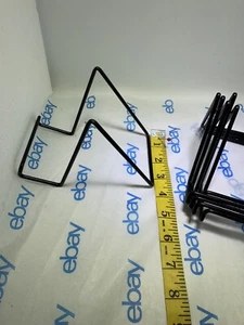Lot Of 6 Medium Black Square Wire Plate Display Easel  Vintage USA Map Included - Picture 1 of 5