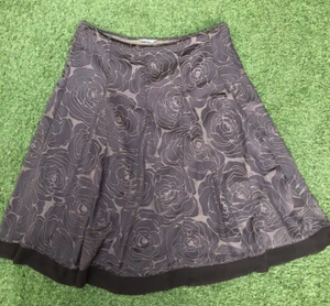 Falda para mujer Per Una marrón estilo midi Devore acampanada forrada dobladillo en contraste talla 16 - Imagen 1 de 10