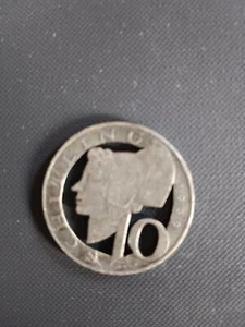 Silber Münze 10 Schilling 1959 Schmuck Anhänger Design 2. Republik Medailleur - Picture 1 of 2