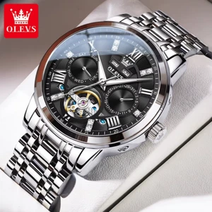 Men's Mechanical Automatic Wristwatch Stainless Steel Waterproof Luminous - Picture 1 of 13