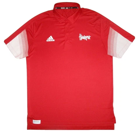 Nebraska Huskers Adidas Primeblue Sideline Polo Men's L Cover