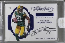 2016 Panini Flawless Legendary Signatures Sapphire /2 Charles Woodson Auto HOF