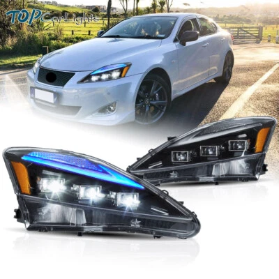 VLAND Headlights Projector LED DRL For 2006-2013 Lexus IS250 IS350 ISF W/Startup - Image 1 of 4