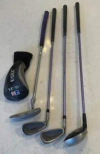 Golf Clubs 3 Wood, 9, PW, Putter US Kids KIDPOWER 45-31 Graphite Shaft UL-24 LH - Picture 1 of 13