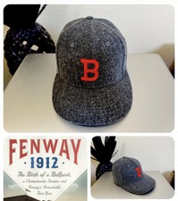 Boston Red Sox Rare Vintage 1912 Baseball Cap Roman Company 100% Wool USA
