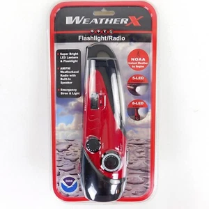 WeatherX Lanten & Taschenlampe AM/FM Radio NOAA Sofort Wetter Notfall Sirene - Bild 1 von 6