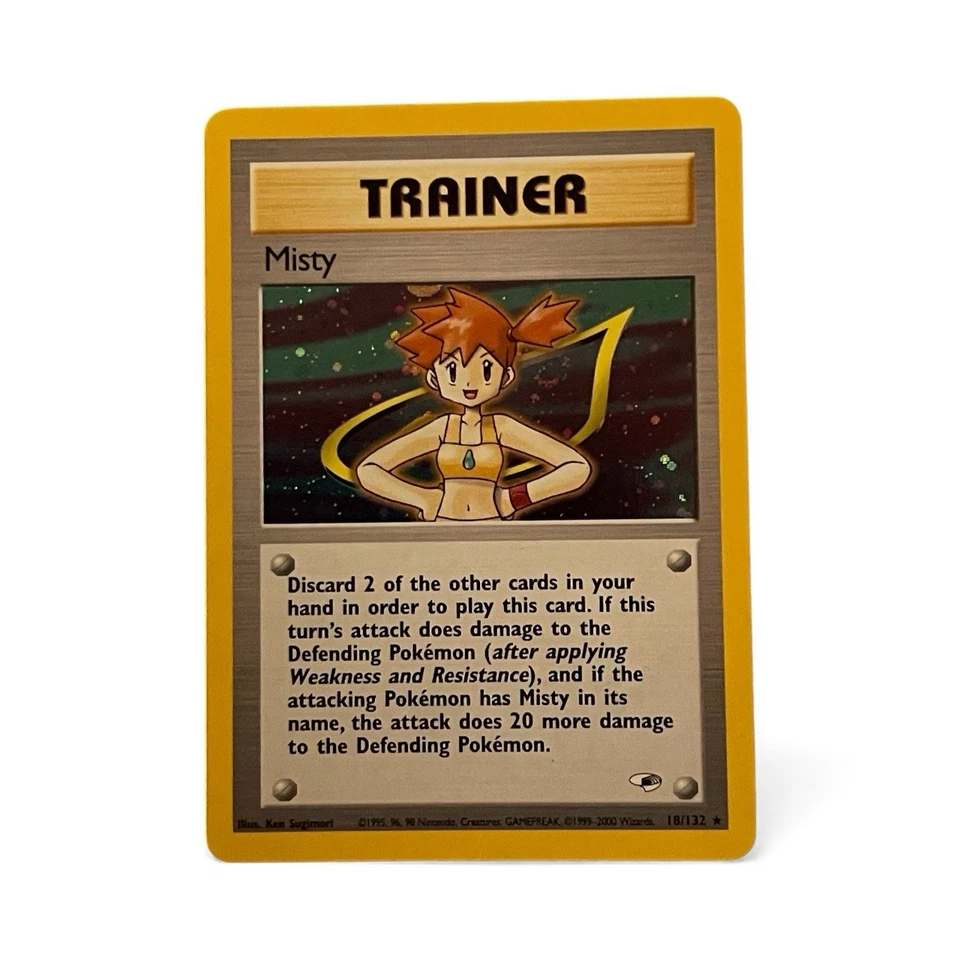 Misty #18 – Gym Heroes Rare Trainer – Moderately Played w/ Holo Swirl - Image 1 of 3