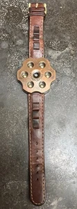 Python 357 Mag Pierre Quartz Watch Leather Bronze Color No Bullets Not Tested P3 - Picture 1 of 3