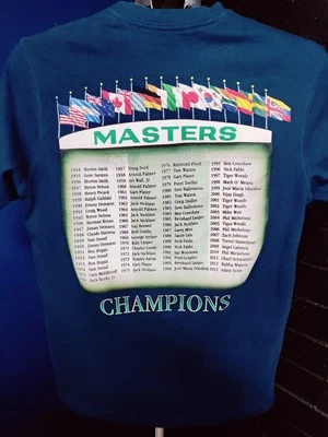 The Masters Golf Champions T-Shirt Adult Size Small Navy Blue Augusta 2014 Tiger - Image 1 of 4