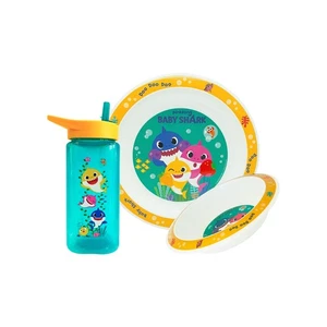 Pinkfong Baby Shark Character 3 Piece 8.5" Plate 7" Bowl 420ml Water Bottle - Picture 1 of 7