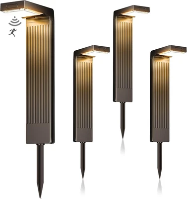 Solar Pathway Lights Outdoor 4Pack, 2 Color in 1 Motion Sensor Walkway Lights 40 - Image 1 of 4