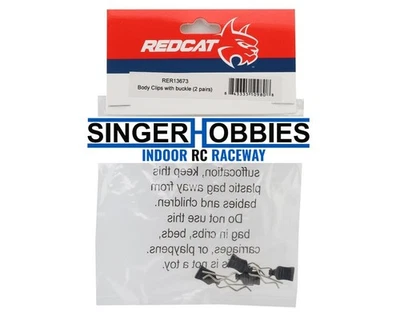 REDCAT RER13673 Small Body Clips w/Pull Tabs (4) - Image 1 of 2
