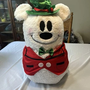 2023 Mickey Christmas Door Greeter Porch Holiday Sherpa Snowman 23 Inch - Picture 1 of 6