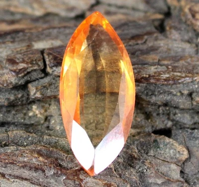 Orange Hessonite Garnet 8.35 Ct Natural Marquise Loose Gemstone Certified T13039 - Image 1 of 4
