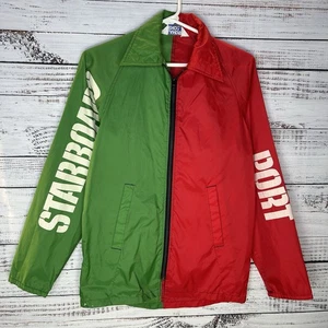 Vintage Lands End Colorblock Green Red Windbreaker Jacket Starboard Port - XS/S - Picture 1 of 15