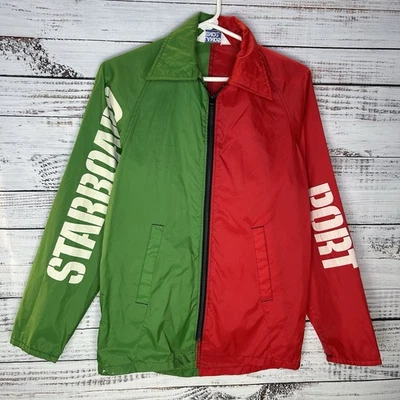 Vintage Lands End Colorblock Green Red Windbreaker Jacket Starboard Port - XS/S - Image 1 of 4