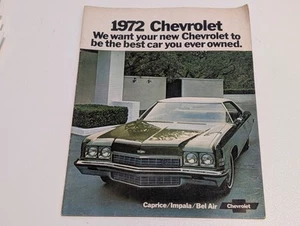 Vintage 1972 Chevrolet Caprice Impala Bel Air Dealers Sales Brochure Magazine - Bild 1 von 13