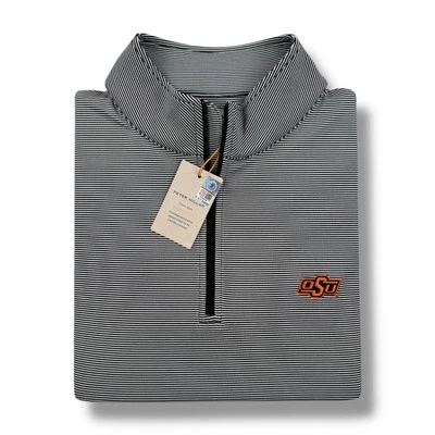 Peter Millar Crown Oklahoma State Cowboys 1/4 Zip Pullover Mens Large • NWT - Image 1 of 4