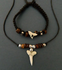 Mens Boys Jewellery Gift Real 1.5cm Shark Tooth Necklace Bracelet Sharks Teeth
