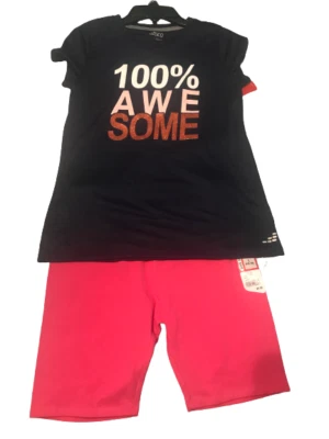 Camisa absorbente de humedad con pantalones cortos rosas talla grande (12-14) bcg para niñas Foto 1 de 3