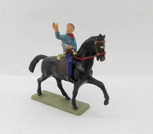 33154 STARLUX /FAR WEST SERIE 71 SOCLE GRIS /4415 COW BOY CAVALIER TIREUR GAUCHE - Foto 1 di 2