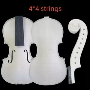 CANCIÓN BARROCA SIN TERMINAR 4*4 cuerdas 14" viola d'Amore violín BLANCO 4/4 #11176 - Imagen 1 de 10