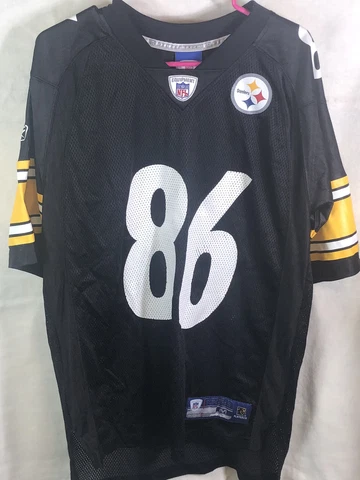 Pittsburgh Steelers Hines Ward #86 Jersey Men's Sz M Black Reebok Onfield NFL Cover