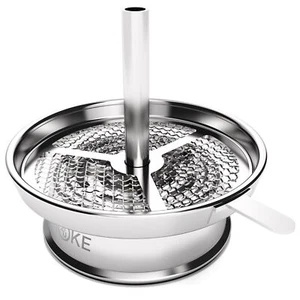 Shisha Kaminaufsatz mit Silikongriff Edelstahl Optimierte Hitzeverteilung Kamin - Bild 1 von 5