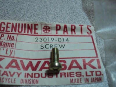 1969-76 KAWASAKI F6 G3 G4 G5 KV MC1 G3 HEADLIGHT FITTING SCREW NOS OEM 23019-014 - Image 1 of 3