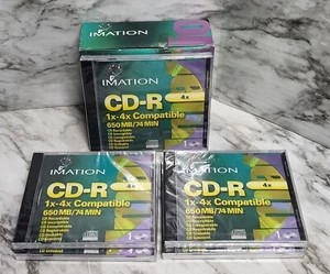 Imation CD-R Disks. 4X. Pack Of 5 Individually Wrapped. 1x - 4x Compatible. - Picture 1 of 3