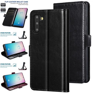 Für Samsung Galaxy Note10/Note10+ 5G Hülle Stoßfest Leder Wallet Handy Cover - Bild 1 von 41