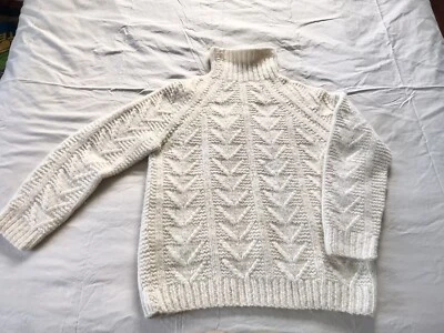 Passports Pier 1 Grobstrick Rollkragenpullover mit Zopfmuster Wolle Made In Greece M - Bild 1 von 4