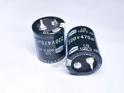 2X/5X/100X LG TEAPO 470uF 220V 25x30 Aluminum Electrolytic Snap In Capacitor - image 1 of 4