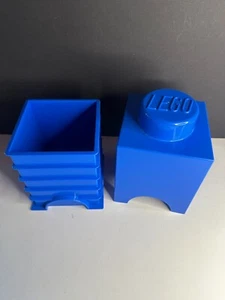 LEGO Aufbewahrungsstein 1er Noppe Stapelbare Aufbewahrungsbox 1,2 l Blau 4001 - Bild 1 von 2