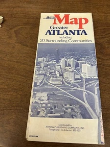1980's Greater Atlanta Road Map, Arrow Publishing - Picture 1 of 1