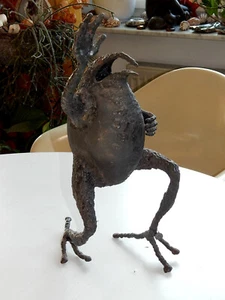 Scultura Chimera Acciaio Uccellino Altezza 45,5 cm - Foto 1 di 19