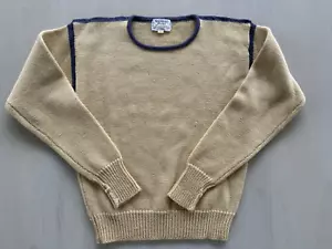 Suéter de Colección Yves Saint Laurent Para Mujer 100% Lana Cuello Redondo Tostado y Púrpura L - Imagen 1 de 24