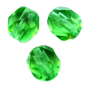12 Perles Facettes cristal de boheme 8mm - PERIDOT - Picture 1 of 1