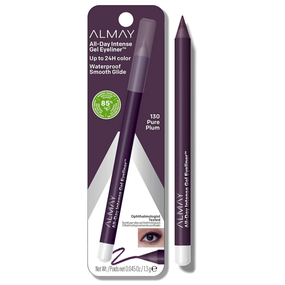 2 PK Almay All Day Intense GEL Eyeliner Waterproof #130 Pure Plum