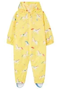 JOULES Puddle Rain Suit 3-6 Months & 2-3 Years Yellow Horse Waterproof Packable - Picture 1 of 18