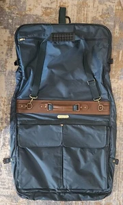 American Tourister Bekleidungstasche Vintage gebraucht grün Leinwand + Kleiderbügel - Bild 1 von 2