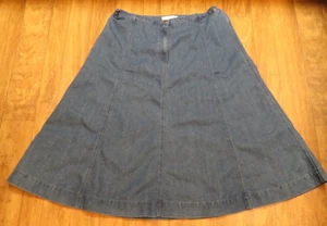 Roamans Denim Long Skirt Womans 20W with elastic - Picture 1 of 6