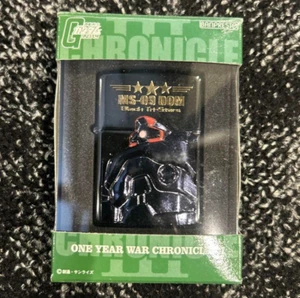 Encendedor Zippo Gundam Negro Tri-Stars MS-09 DOM 1 Año Guerra Crónica III Sin Usar - Imagen 1 de 7